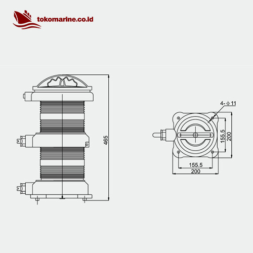 NAVIGATIONAL SIGNAL LIGHT - ALL ROUND LIGHT- CXH6-101P 3 NAVIGATIONAL SIGNAL LIGHT - ALL ROUND LIGHT- CXH6-101P - Image 3