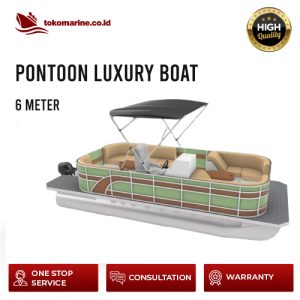 PONTOON LUXURY BOAT - PANJANG 6 METER