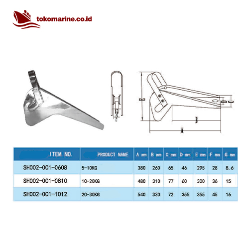 ANCHOR BOW ROLLER 20 KG-30 KG 6 ANCHOR BOW ROLLER 20 KG-30 KG - Image 6