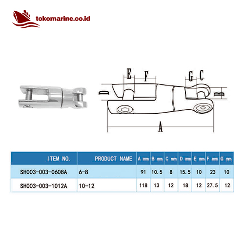 SH003-003-0608A SWIVEL ANCHOR CONNECTOR 6"-8" 7 SH003-003-0608A SWIVEL ANCHOR CONNECTOR 6"-8" - Image 7