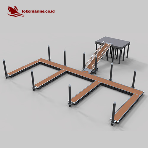 DERMAGA APUNG ALUMINIUM MARINA 130 m2 - Design A 2 DERMAGA APUNG ALUMINIUM MARINA 130 m2 - Design A - Image 2
