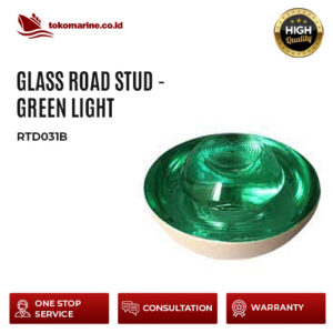GLASS ROAD STUD - GREEN LIGHT - RTD031B