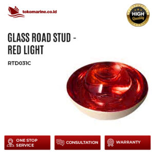 GLASS ROAD STUD - RED LIGHT - RTD031C