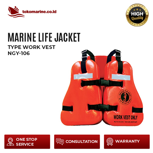 MARINE LIFE JACKET - TYPE 3 Pieces Work Vest NGY-106 1 MARINE LIFE JACKET - TYPE 3 Pieces Work Vest NGY-106