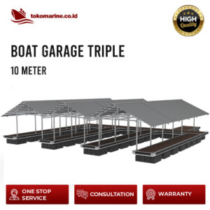 GARASI BOAT APUNG ALUMINIUM - TRIPLE BOAT 10 METER