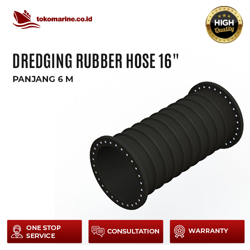 DREDGING RUBBER HOSE 16 INCHI - PANJANG 6 M 1 DREDGING RUBBER HOSE 16 INCHI - PANJANG 6 M