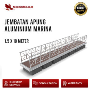 JEMBATAN APUNG ALUMINIUM MARINA 1.5 m x 10 m