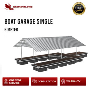 GARASI BOAT APUNG ALUMINIUM - SINGLE BOAT 6 METER