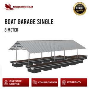 GARASI BOAT APUNG ALUMINIUM - SINGLE BOAT 8 METER