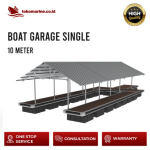 GARASI BOAT APUNG ALUMINIUM - SINGLE BOAT 10 METER