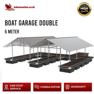 GARASI BOAT APUNG ALUMINIUM - DOUBLE BOAT 6 METER