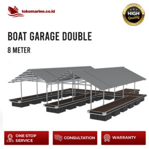 GARASI BOAT APUNG ALUMINIUM - DOUBLE BOAT 8 METER