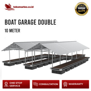 GARASI BOAT APUNG ALUMINIUM - DOUBLE BOAT 10 METER
