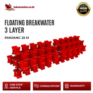 FLOATING BREAKWATER HDPE 3 LAYER - PANJANG 25 METER