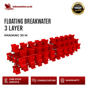 FLOATING BREAKWATER HDPE 3 LAYER - PANJANG 30 METER