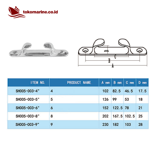 SH005-003-9" BOW CHOCKS 9" 6 SH005-003-9" BOW CHOCKS 9" - Image 6