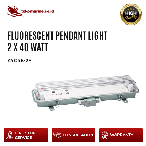 FLUORESCENT PENDANT LIGHT 2 X 40 WATT - ZYC46-2F 1 FLUORESCENT PENDANT LIGHT 2 X 40 WATT - ZYC46-2F